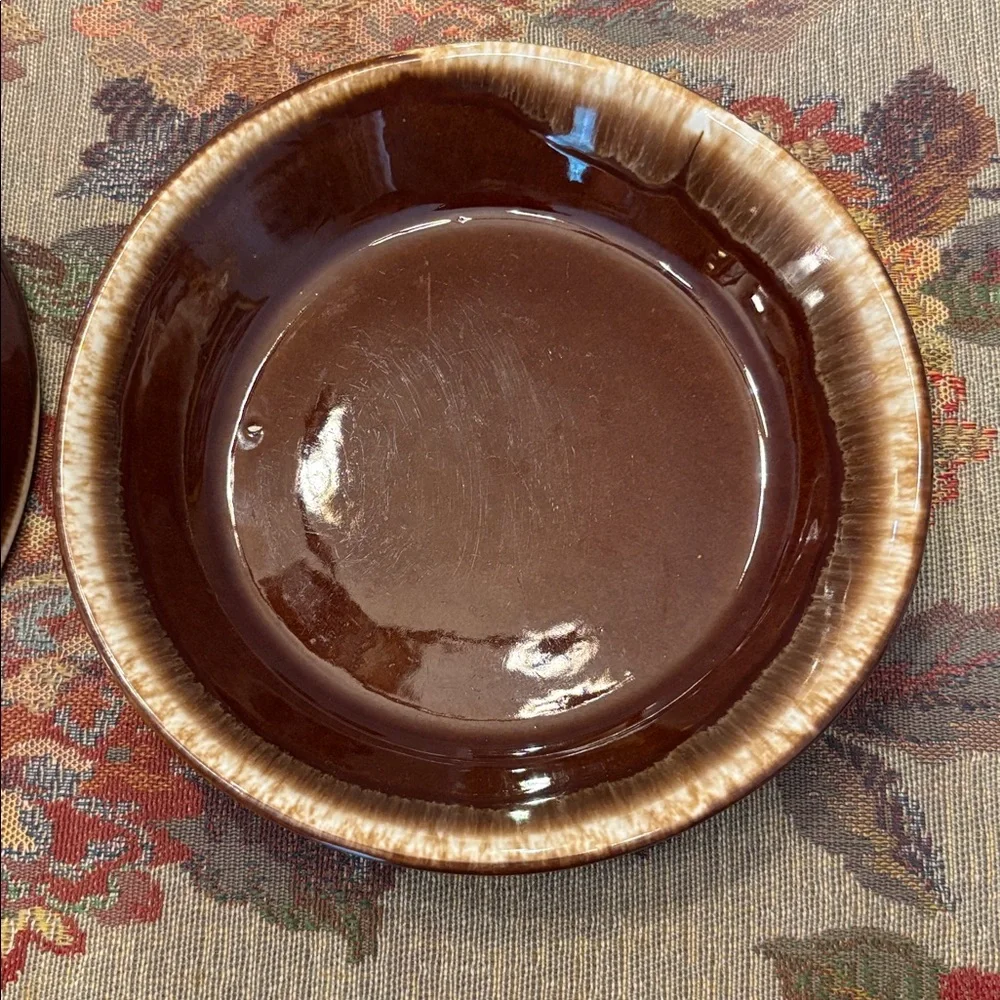Mccoy Brown Drip Glaze Bowls Set of 2